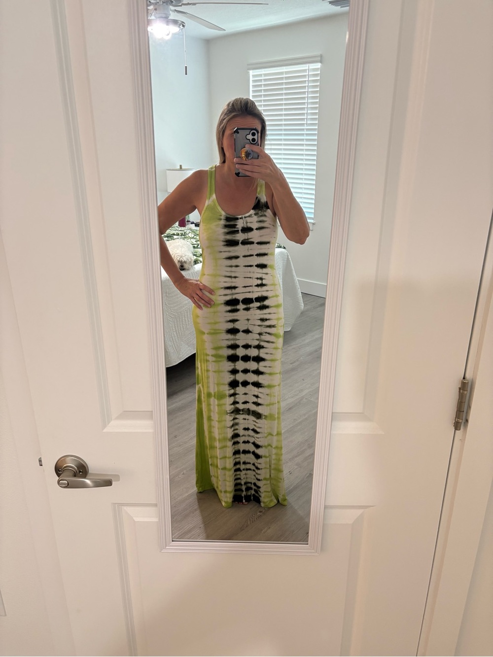 Anama Green and Black Tie-Dye Maxi Dress